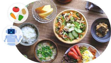 AI献立提案サービスのイラスト