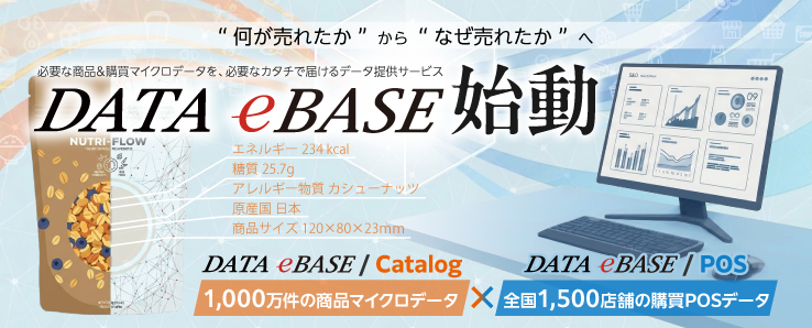リッチ商品詳細データ×購買POSデータのコンテンツ販売サービス「DATA eBASE」の提供を開始